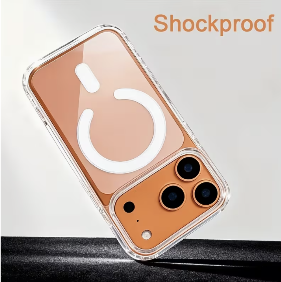 Magnetic Transparent Phone Case for iPhone | Wireless Charging Shockproof Protective Cover