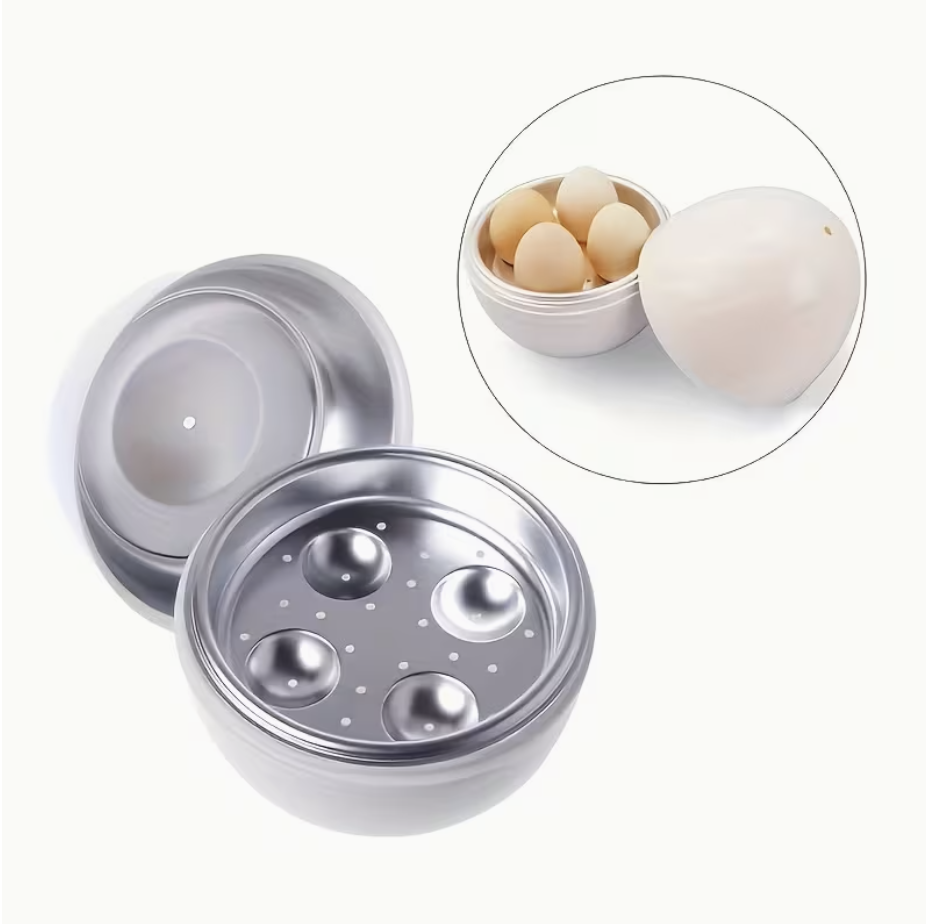 Microwave Multifunctional Egg Steamer | 4-Compartment Egg Cooker for Home & Office